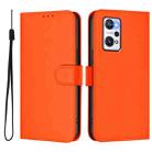 For Realme GT Neo 3T Skin Feel Solid Color Leather Phone Case with Lanyard(Orange) - 2