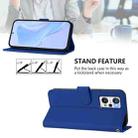 For Realme GT Neo 3T Skin Feel Solid Color Leather Phone Case with Lanyard(Dark Blue) - 3