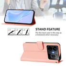 For Realme GT3 5G / GT Neo 5 240W Skin Feel Solid Color Leather Phone Case with Lanyard(Pink) - 3