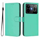 For Realme GT3 5G / GT Neo 5 240W Skin Feel Solid Color Leather Phone Case with Lanyard(Green) - 2