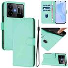 For Realme GT3 5G / GT Neo 5 240W Skin Feel Solid Color Leather Phone Case with Lanyard(Mint Green) - 1