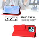 For Realme Note 50 4G Global Skin Feel Solid Color Leather Phone Case with Lanyard(Red) - 3