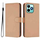 For Realme Note 50 4G Global Skin Feel Solid Color Leather Phone Case with Lanyard(Nude) - 2