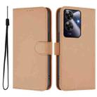 For Realme Note 60 4G Global Skin Feel Solid Color Leather Phone Case with Lanyard(Nude) - 2