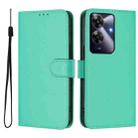 For Realme Note 60 4G Global Skin Feel Solid Color Leather Phone Case with Lanyard(Green) - 2