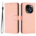 For Realme C63 5G Global Skin Feel Solid Color Leather Phone Case with Lanyard(Pink) - 2