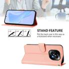 For Realme C63 5G Global Skin Feel Solid Color Leather Phone Case with Lanyard(Pink) - 3