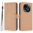 For Realme C63 5G Global Skin Feel Solid Color Leather Phone Case with Lanyard(Nude) - 2