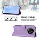 For Realme C63 5G Global Skin Feel Solid Color Leather Phone Case with Lanyard(Lavender Purple) - 3