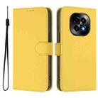 For Realme C63 5G Global Skin Feel Solid Color Leather Phone Case with Lanyard(Lemon Yellow) - 2