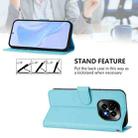 For Realme C63 5G Global Skin Feel Solid Color Leather Phone Case with Lanyard(Sky Blue) - 3