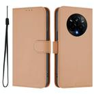 For Realme 14 Pro Skin Feel Solid Color Leather Phone Case with Lanyard(Nude) - 2