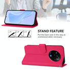 For Realme 14 Pro Skin Feel Solid Color Leather Phone Case with Lanyard(Rose Red) - 3