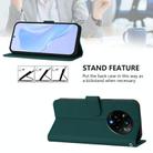 For Realme 14 Pro+ Skin Feel Solid Color Leather Phone Case with Lanyard(Dark Green) - 3