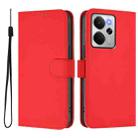 For Realme 14 5G / 14T 5G Global Skin Feel Solid Color Leather Phone Case with Lanyard(Red) - 2