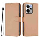 For Realme 14 5G / 14T 5G Global Skin Feel Solid Color Leather Phone Case with Lanyard(Nude) - 2