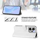 For Realme 14 5G / 14T 5G Global Skin Feel Solid Color Leather Phone Case with Lanyard(White) - 4