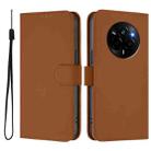 For Realme Narzo 80 Pro Skin Feel Solid Color Leather Phone Case with Lanyard(Brown) - 2