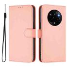 For Realme Narzo 80 Pro Skin Feel Solid Color Leather Phone Case with Lanyard(Pink) - 2
