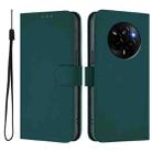 For Realme Narzo 80 Pro Skin Feel Solid Color Leather Phone Case with Lanyard(Dark Green) - 2