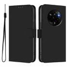 For Realme Narzo 80 Pro Skin Feel Solid Color Leather Phone Case with Lanyard(Black) - 2