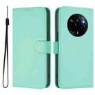 For Realme Narzo 80 Pro Skin Feel Solid Color Leather Phone Case with Lanyard(Mint Green) - 2
