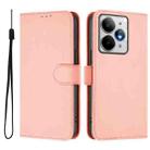 For Realme Neo7 Turbo 5G Skin Feel Solid Color Leather Phone Case with Lanyard(Pink) - 2