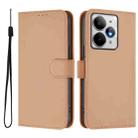For Realme Neo7 Turbo 5G Skin Feel Solid Color Leather Phone Case with Lanyard(Nude) - 2