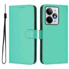 For Realme Neo7 Turbo 5G Skin Feel Solid Color Leather Phone Case with Lanyard(Green) - 2