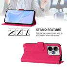 For Realme Neo7 Turbo 5G Skin Feel Solid Color Leather Phone Case with Lanyard(Rose Red) - 4