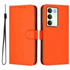 For Realme V70 5G / 14X Global Skin Feel Solid Color Leather Phone Case with Lanyard(Orange) - 2