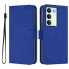 For Realme V70 5G / 14X Global Skin Feel Solid Color Leather Phone Case with Lanyard(Dark Blue) - 2