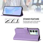For Realme V70 5G / 14X Global Skin Feel Solid Color Leather Phone Case with Lanyard(Lavender Purple) - 4