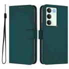 For Realme V70 5G / 14X Global Skin Feel Solid Color Leather Phone Case with Lanyard(Dark Green) - 2