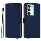 For Realme V70 5G / 14X Global Skin Feel Solid Color Leather Phone Case with Lanyard(Navy Blue) - 2