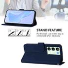 For Realme V70 5G / 14X Global Skin Feel Solid Color Leather Phone Case with Lanyard(Navy Blue) - 4