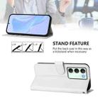 For Realme V70 5G / 14X Global Skin Feel Solid Color Leather Phone Case with Lanyard(White) - 4