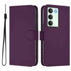 For Realme V70 5G / 14X Global Skin Feel Solid Color Leather Phone Case with Lanyard(Violet) - 2