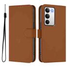 For Realme C71 4G Global Skin Feel Solid Color Leather Phone Case with Lanyard(Brown) - 2