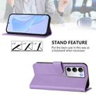 For Realme C71 4G Global Skin Feel Solid Color Leather Phone Case with Lanyard(Lavender Purple) - 4