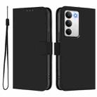 For Realme C71 4G Global Skin Feel Solid Color Leather Phone Case with Lanyard(Black) - 2