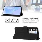For Realme C71 4G Global Skin Feel Solid Color Leather Phone Case with Lanyard(Black) - 4