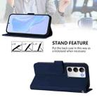 For Realme C71 4G Global Skin Feel Solid Color Leather Phone Case with Lanyard(Navy Blue) - 4