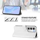 For Realme C71 4G Global Skin Feel Solid Color Leather Phone Case with Lanyard(White) - 4