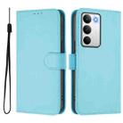 For Realme C71 4G Global Skin Feel Solid Color Leather Phone Case with Lanyard(Sky Blue) - 2