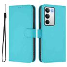 For Realme C71 4G Global Skin Feel Solid Color Leather Phone Case with Lanyard(Lake Blue) - 2