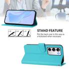 For Realme C71 4G Global Skin Feel Solid Color Leather Phone Case with Lanyard(Lake Blue) - 4