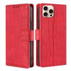 For iPhone 16 Pro Max Skin Feel Crocodile Magnetic Clasp Leather Phone Case(Red) - 1