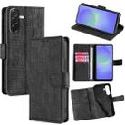 For Samsung Galaxy A36 5G Skin Feel Crocodile Magnetic Clasp Leather Phone Case(Black) - 1