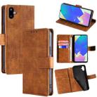 For Samsung Galaxy F06 5G Skin Feel Crocodile Magnetic Clasp Leather Phone Case(Brown) - 1